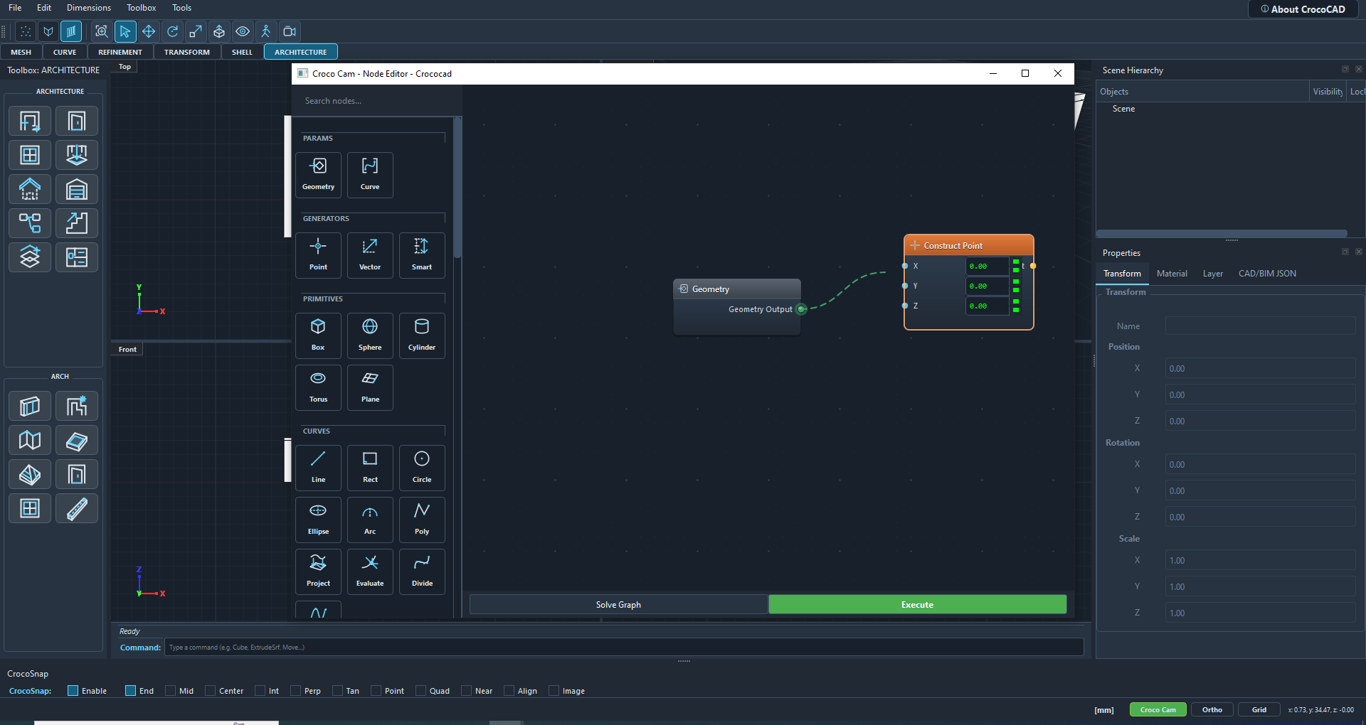 Visual node editor